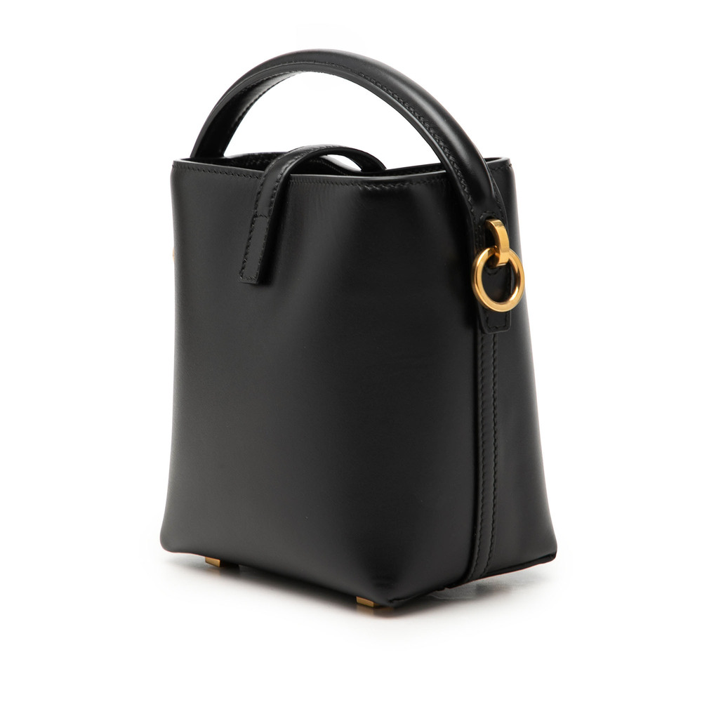 Pre-Loved Saint Laurent Mini Shiny Calfskin Le 37 Bucket Bag - Picture 2 of 7